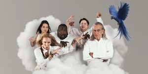  Γιώργος Νινιός, η Εβελίνα Παπούλια και ο Ζερόμ Καλούτα