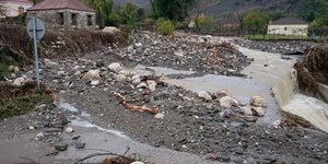 Φερτά υλικά έχουν καλύψει δρόμο στο νομό Ιωαννίνων