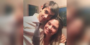 Ο Κώστας Σαμαράς με την αδελφή του, Λένα