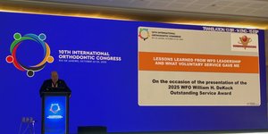 Ο Κοσμήτορας της Οδοντιατρικής Σχολής του EUC, Καθηγητής Αθανάσιος Ε. Αθανασίου, τιμήθηκε με το ανώτατο βραβείο της WFO