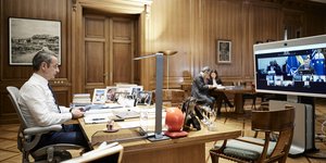 Ο Κυριάκος Μητσοτάκης συμμετείχε στην τηλεδιάσκεψη των ηγετών της ΕΕ για την Ουκρανία