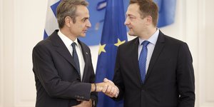 Ο Μητσοτάκης συναντήθηκε με τον Ευρωπαίο Επίτροπο Γεωργίας 