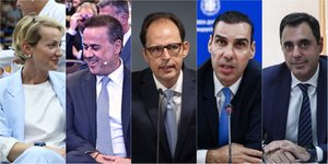 Αλ. Σδούκου, Στ. Παπασταύρου, Θωμάς Βαρβιτσιώτης, Μ. Θεμιστοκλέους, Γ. Σμυρλής