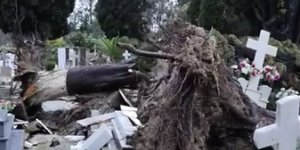 Σοβαρές ζημιές στο Α' νεκροταφείο Κέρκυρας από την κακοκαιρία 