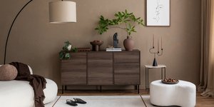 Σαλόνι σε καφέ αποχρώσεις