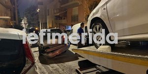 Εικόνα από το τροχαίο στο Παγκράτι