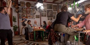 Στα backstage της ταινίας «Οβoλός» με τον Πάνο Βλάχο