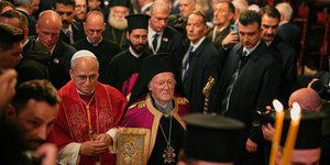 Πάπας Λέων-Πατριάρχης Βαρθολομαίος μαζί στο Φανάρι