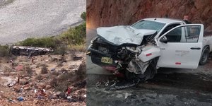 Το λεωφορείο που έπεσε σε χαράδρα και το όχημα που συγκρούστηκε