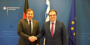 Κυριάκος Πιερρακάκης και Λαρς Κλίνγκμπεϊλ