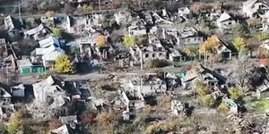 Εικόνα από το κατεστραμμένο Ποκρόφσκ, καρέ από βίντεο που τραβήχτηκε από drone του Ουκρανικού στρατού