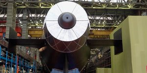 H πρύμνη του νέου πυρηνοκίνητου υποβρυχίου Khabarovsk της Ρωσίας