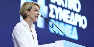 Η εκπρόσωπος Τύπου της ΝΔ, Αλεξάνδρα Σδούκου