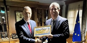 Ο Αλκιβιάδης Στεφανής με τον αναπληρωτή ΥΠΕΞ των ΗΠΑ Μάικλ Ρήγας