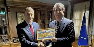 Ο Αλκιβιάδης Στεφανής με τον αναπληρωτή ΥΠΕΞ των ΗΠΑ Μάικλ Ρήγας