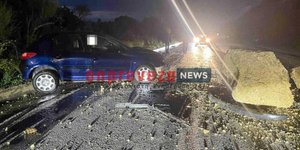 Τροχαίο μετά από κατολίσθηση στην Πρέβεζα