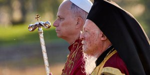 Οικουμενικος Πατριάρχης Βαρθολομαίος με τον Πάπα Λέοντα ΙΔ' 