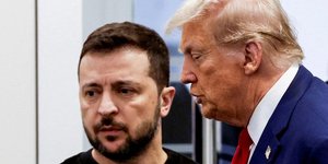 Οι πρόεδροι ΗΠΑ και Ουκρανίας, Ντόναλντ Τραμπ και Βολόντιμιρ Ζελένσκι 