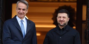 Κυριάκος Μητσοτάκης και Βολοντιμίρ Ζελένσκι στο Μαξίμου 