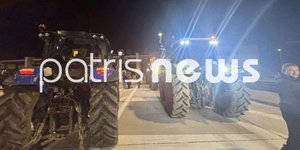 Τρακτέρ στον αυτοκινητόδρομο Πάτρας-Πύργου