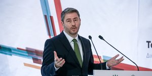 Ο Νίκος Ανδρουλάκης στην εκδήλωση του ΠΑΣΟΚ για το κυκλοφοριακό