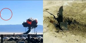 Η στιγμή της συντριβής του F-16 σε έρημο στην Καλιφόρνια