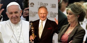 Πάπας Φραγκίσκος, Τζιν Χάκμαν, Μπριζίτ Μπαρντό 