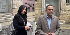 Οι δικηγόροι των συλληφθέντων Αλεξάνδρα Σπανάκη, Φραγκίσκος Λαμπρινός