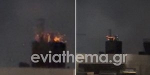 Φωτιά σε παλιό ξενοδοχείο στη Χαλκίδα