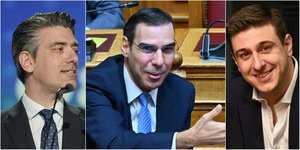 Από αριστερά: Τάσος Γαϊτάνης, Μάριος Θεμιστοκλέους, Γιάννης Παπαγεωργίου