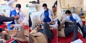 Στιγμιότυπο από τον ξυλοδαρμού του ασθενούς από γιατρό σε δημόσιο νοσοκομείο στην Ινδία 