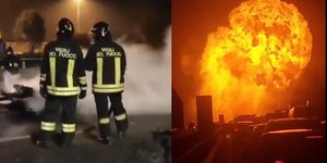  Βυτιοφόρο με υγραέριο εξερράγη στην Ιταλία﻿