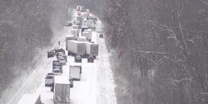 καραμπόλα Ιντιάνα χιονοθύελλα