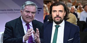Ο πρώην υπουργός του ΠΑΣΟΚ Χάρης Καστανίδης και ο βουλευτής Κιλκίς του ΠΑΣΟΚ Πέτρος Παππάς