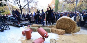 Λάρισα γάλατα σανό διαμαρτυρία κτηνοτρόφοι αγρότες