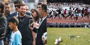 Οργισμένοι οπαδοί του Λιονέλ Μέσι πέταξαν μπουκάλια στο γήπεδο της Καλκούτα στην Ινδία 