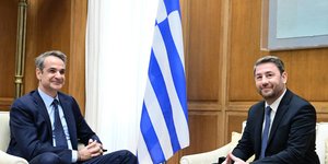 Κυριάκος Μητσοτάκης και Νίκος Ανδρουλάκης