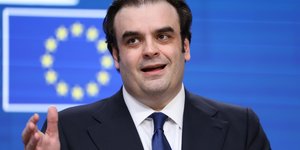 Ο Κυριάκος Πιερρακάκης μετά την εκλογή του ως πρόεδρος του Eurogroup 