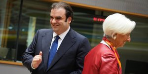 Ο Κυριάκος Πιερρακάκης στο Eurogroup με την Κριστίν Λαγκάρντ