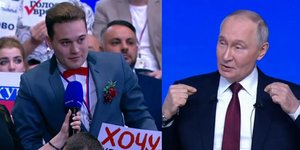 Νεαρός έκανε πρόταση γάμου στην κoπέλα του on camera κατά την διάρκεια της Συνέντευξης Τύπου του Πούτιν