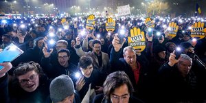 Διαδήλωση κατά της διαφθοράς στο δικαστικό σύστημα στη Ρουμανία /