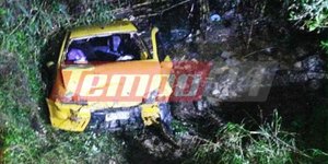 Το όχημα έπειτα από τη μοιραία πτώση