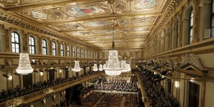 Η χρυσοποίκιλτη αίθουσα της Φιλαρμονικής της Βιέννης 