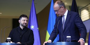 Βολοντίμιρ Ζελένσκι και Φρίντριχ Μερτς στο Βερολίνο 