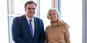 Η Κριστίν Λαγκάρντ και ο Κυριάκος Πιερρακάκης