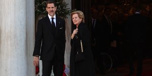 Η Άννα Μαρία και ο Παύλος ντε Γκρες στην κηδεία του τέως βασιλιά Κωνσταντίνου