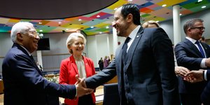 Χριστοδουλίδης, Ακόστα και Φον ντερ Λάιεν πριν τη Σύνοδο της ΕΕ