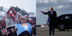 Διαδήλωση στη Γροιλανδία κατά των βλέψεων του  προέδρου των ΗΠΑ, Ντόναλντ Τραμπ 