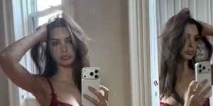 Η Έμιλι Ραταϊκόφσκι μαγνητίζει τα βλέμματα με κόκκινα δαντελένια εσώρουχα