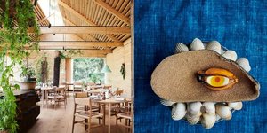 Άποψη του εστιατορίου Noma στην Κοπεγχάγη και ένα από τα πιάτα του